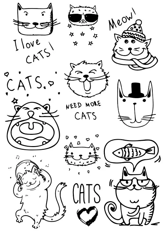 Горячая Распродажа прозрачный штамп с кошками/силиконовый цветочным узором