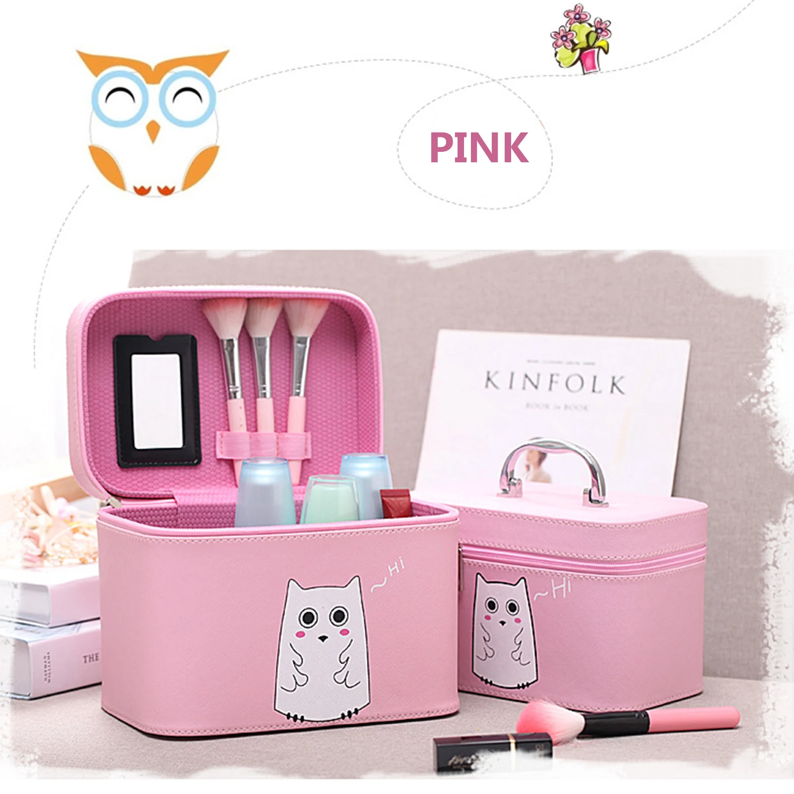 

Сумка-Органайзер для макияжа женская, многослойная, квадратная, водонепроницаемая