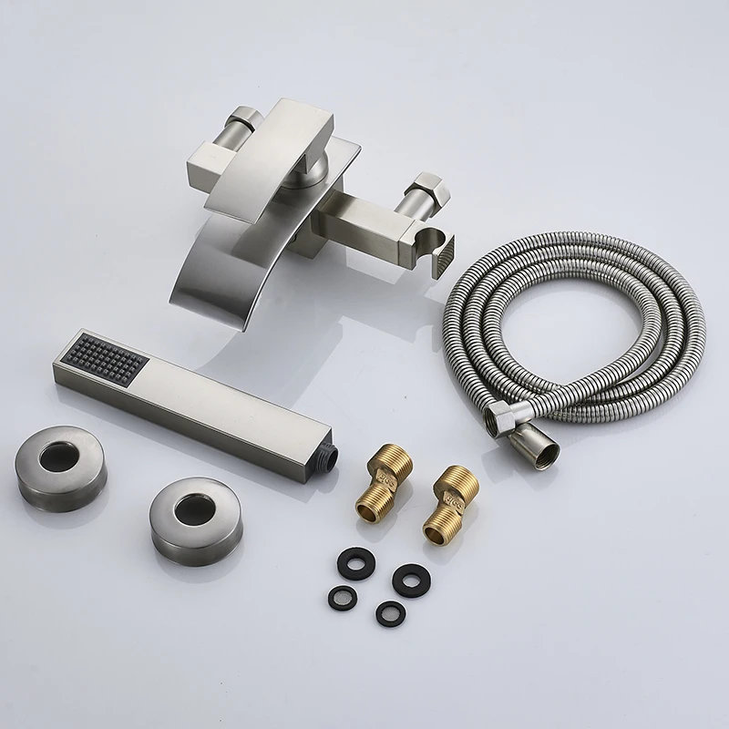 Uythner кран для ванной комнаты с Одной ручкой Водопад Носик Смеситель ручной душ