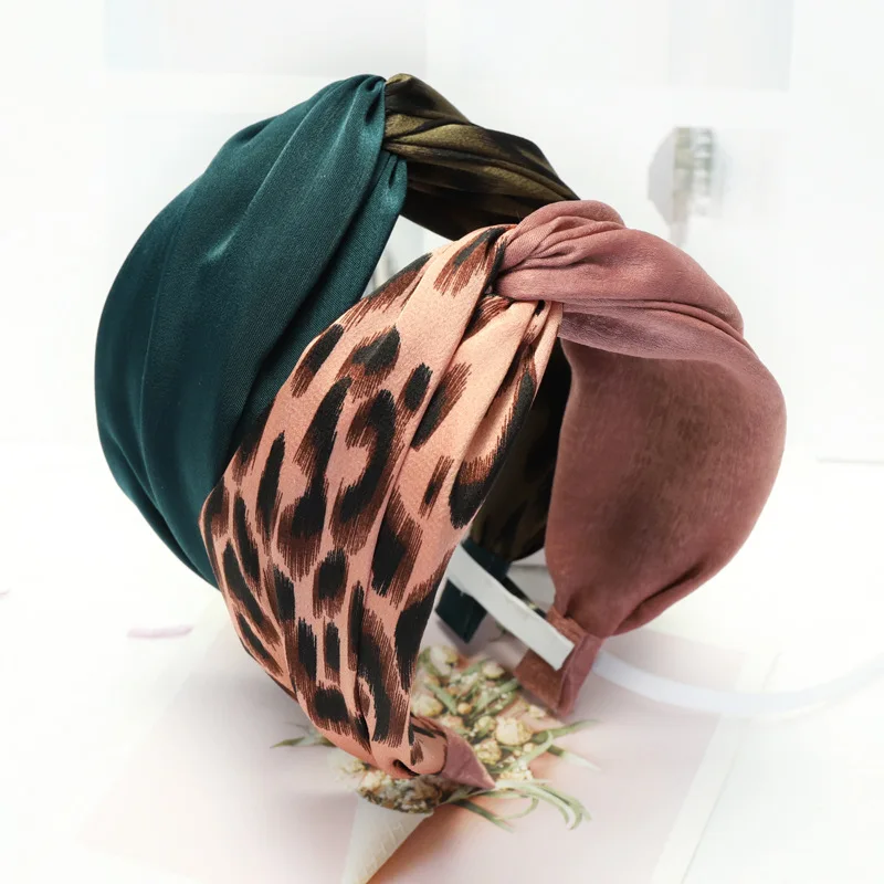 

Xugar Leopard Knot Headband for Women Premium Elastic Hairband Soft Fabric Head Band Fashion Girls Hair Accessories