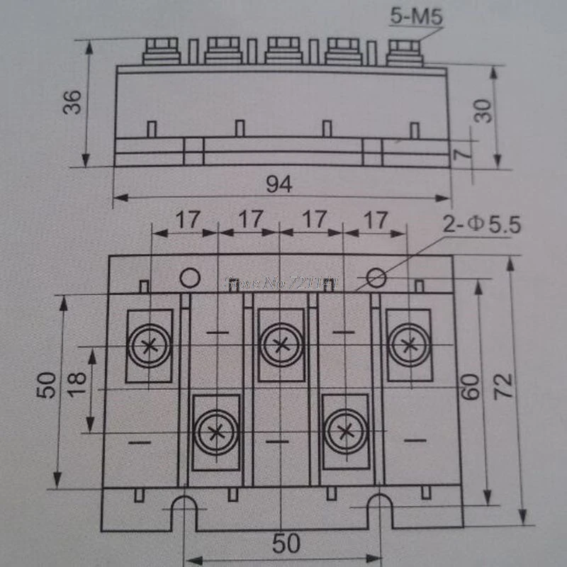 Серия однофазных мостовых модулей MDQ200A 200A Amp 1600 в 1 фазный диодный выпрямитель