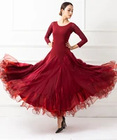 waltz ballroom competition dance dress adult new design high quality elegant red standard ballroom dancing dresses