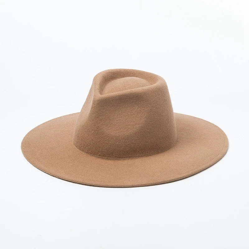 fedoras Autumn winter wool cap retro hats jazz hats for men and women of camel gentleman of England panama cap Europe