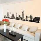 Большой пейзаж Лондона, Великобритания, городская Наклейка на стену для гостиной, дивана, городской стикер на стену для игровой комнаты, виниловый домашний декор