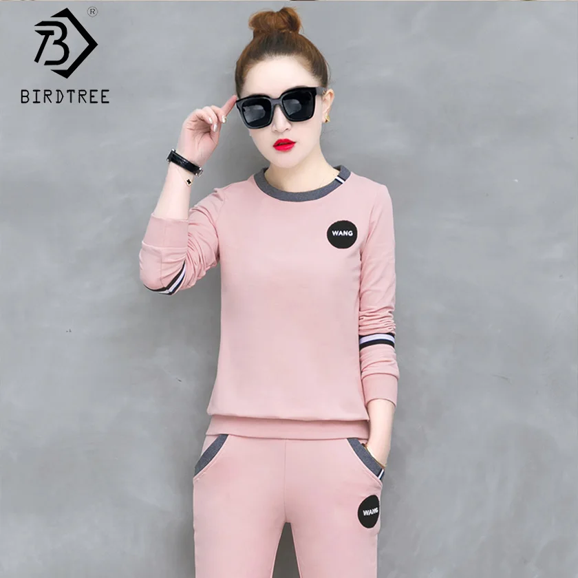 2019 Новое поступление женские модные костюмы пуловер с длинными рукавами и