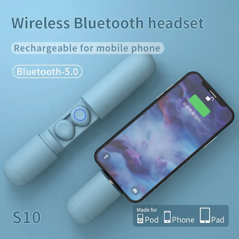 Беспроводные TWS-Наушники Mini S10 с поддержкой Bluetooth 5 0 и сенсорным управлением