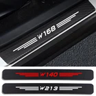 Наклейка на пороги автомобиля из углеродного волокна, 4 шт., наклейка для Mercedes-Benz AMG W108 W124 W126 W168 W169 W176 W203 W204 W177 W205