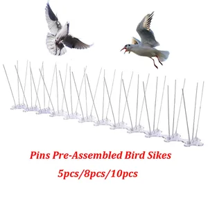 Булавки предварительно собранные из нержавеющей стали для птиц, шипы для сдерживания птиц, для отпугивания голубей, для чайки, против птичьего гнезда и посадки