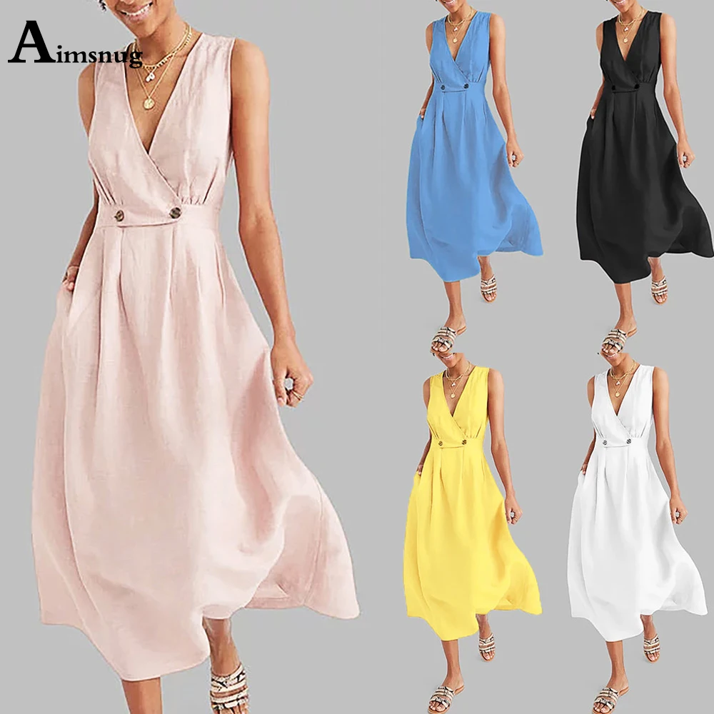

Plus size 4xl 5xl Women Elegant Mid-Calf Dress French Style 2021 Patchwork Buttons V-Neck Party Dresses Sexy Femme Sweet Dress