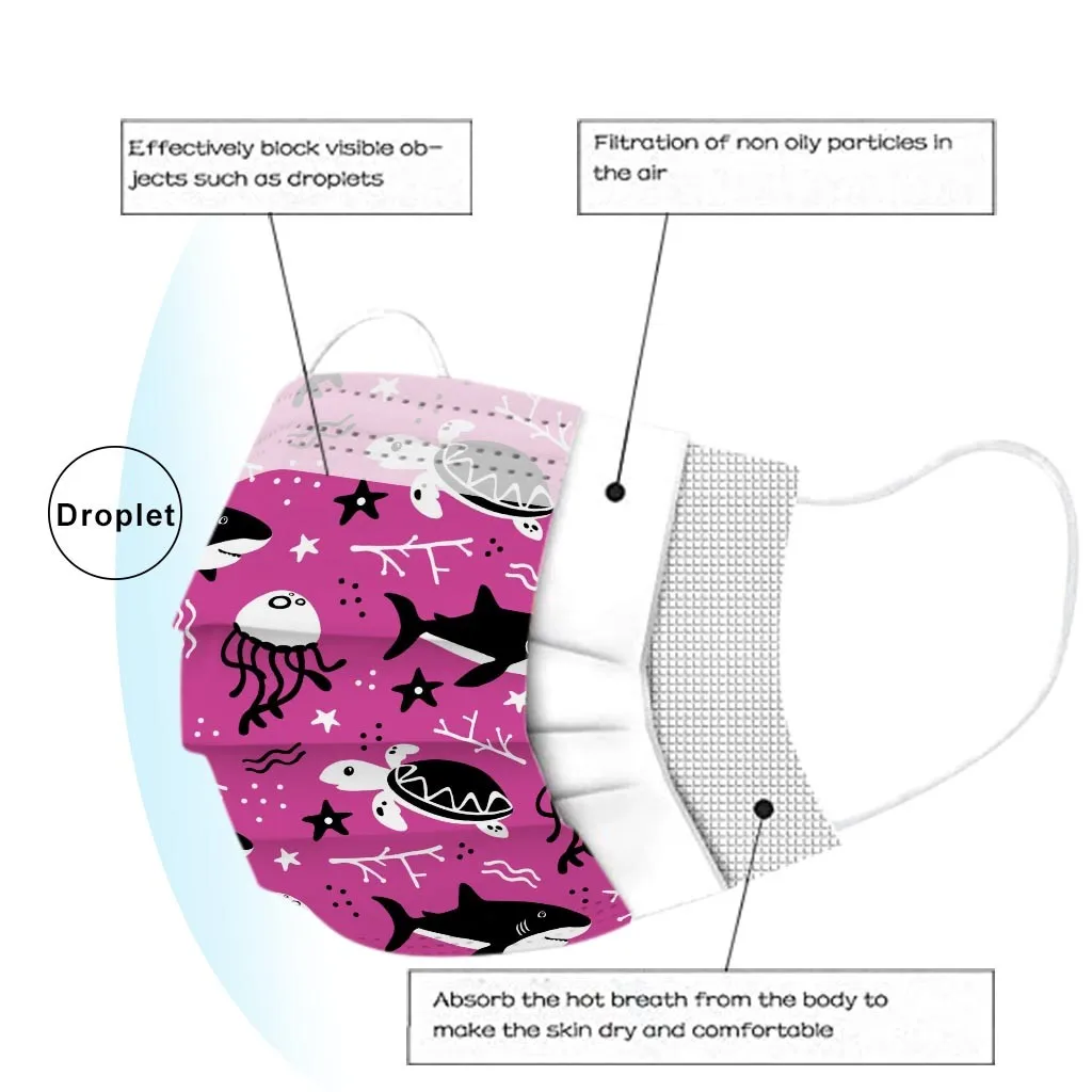 50 шт. одноразовые маски для лица детей|Аксессуары костюмов мальчиков| |