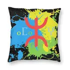 Наволочка Amazigh с изображением флага и брызг, декоративная наволочка для домашнего декора, наволочка с гордостью берберского тифанага 40x40 см, наволочка для дивана