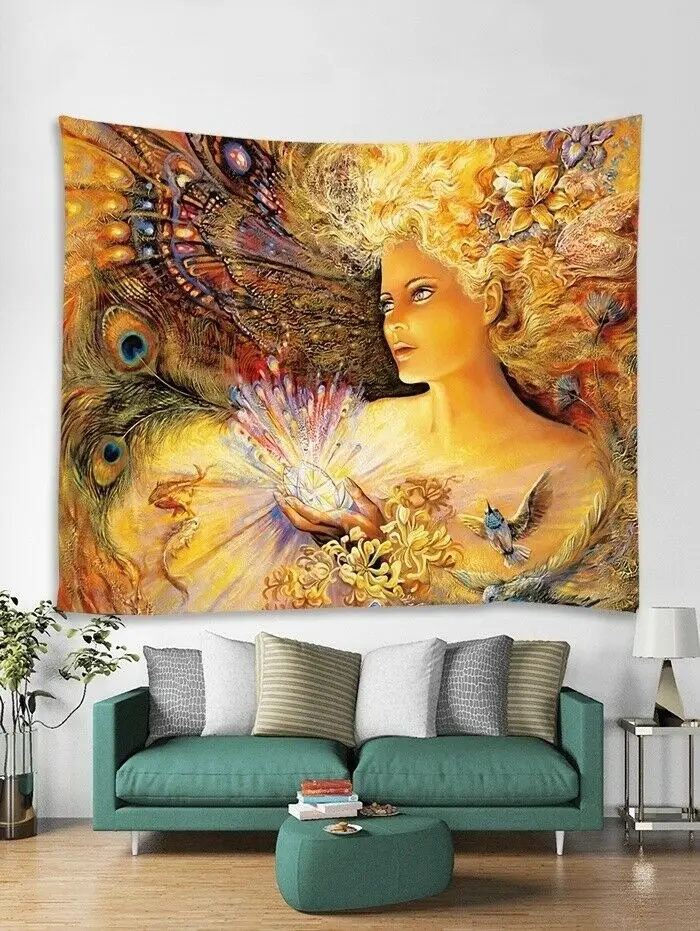 

Bohemian Tapestry Retro Goddess Wall Hanging Art Hippie Home Bedspread Decor