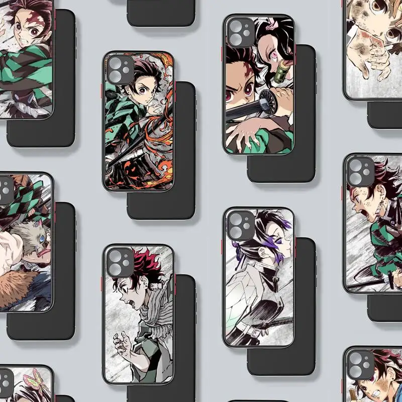 

Demon Slayer japanese anime Phone Case matte transparent For iphone 7 8 11 12 plus mini x xs xr pro max cover