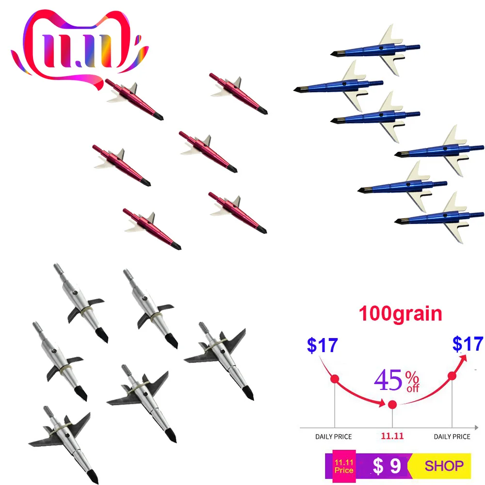 Зазор! 6 шт. наконечники для стрел стрела стрельбы из лука блочного Лука арбалет