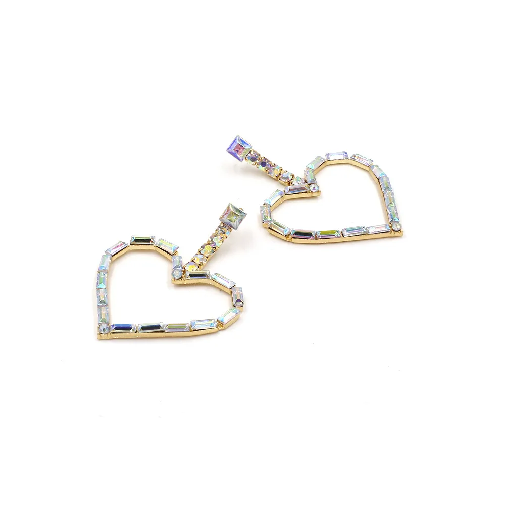 Новый дизайн Блестящий Кристалл горный хрусталь кулон в виде красного сердца