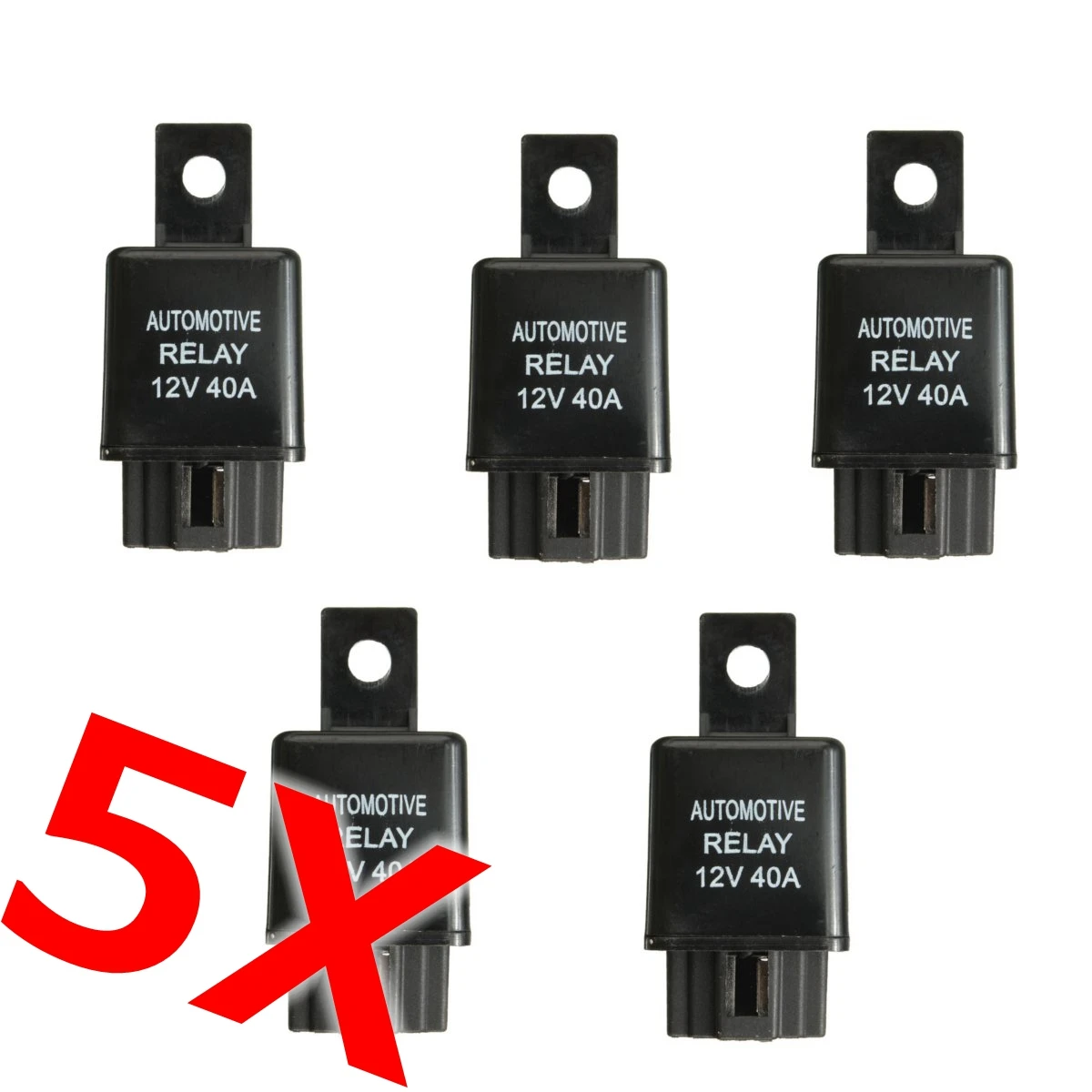 

5pcs 12V 40A 40 AMP Car Auto Automotive Van Boat Bike 4 Pin SPST Alarm Relay