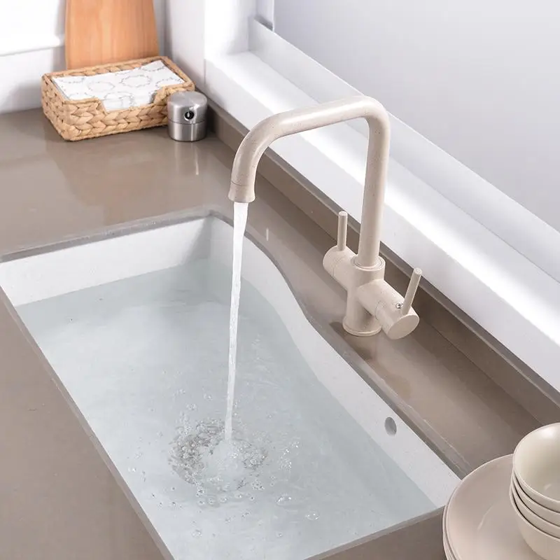Кухонный смеситель для питьевой воды простой и чистый кран с двойной ручкой