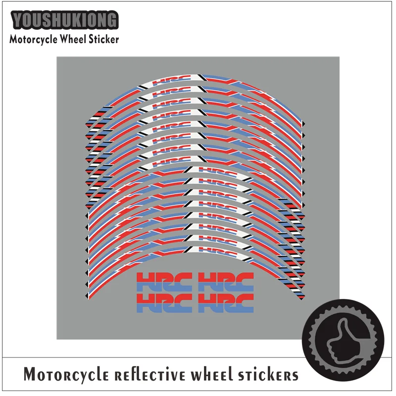 Наклейки на колеса мотоцикла светоотражающая лента для шин 17 дюймов CBR CBR600RR CBR1000RR
