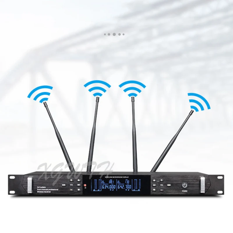 구매 UR4D Beta87 듀얼 채널 디지털 무선 마이크 시스템 UHF 진정한 다이버시티 가라오케 오디오 DJ 무대용 다이나믹 헤드헬드 마이크