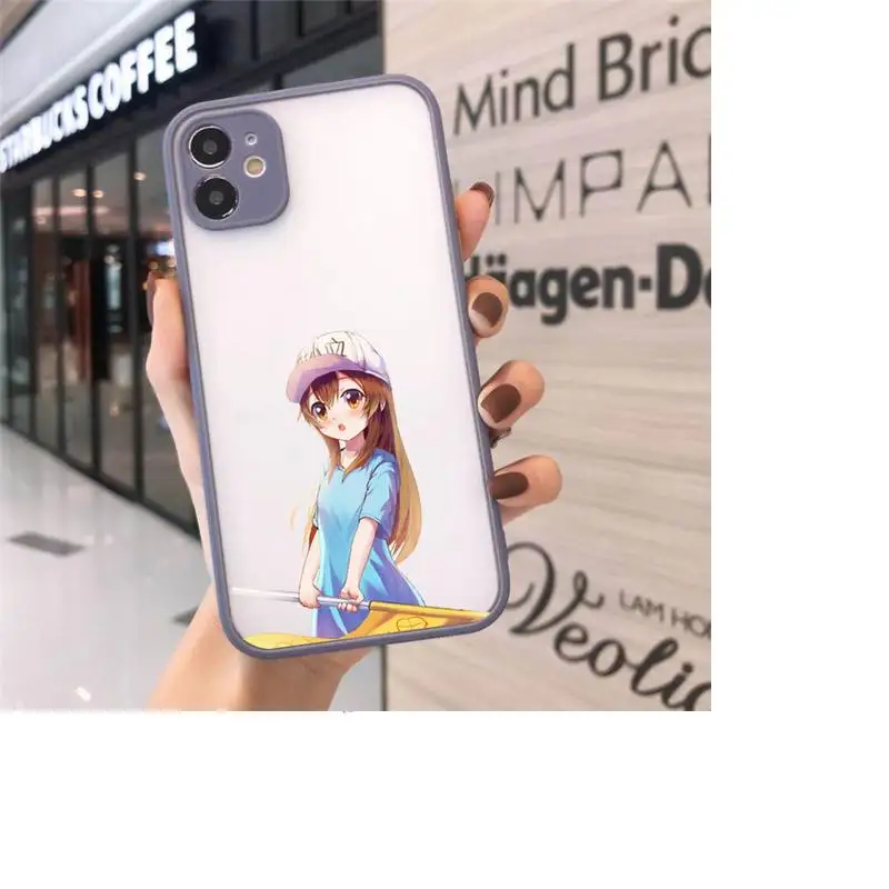 

Working cell anime Phone Cases matte transparent For iphone 7 8 11 12 plus mini x xs xr pro max cover