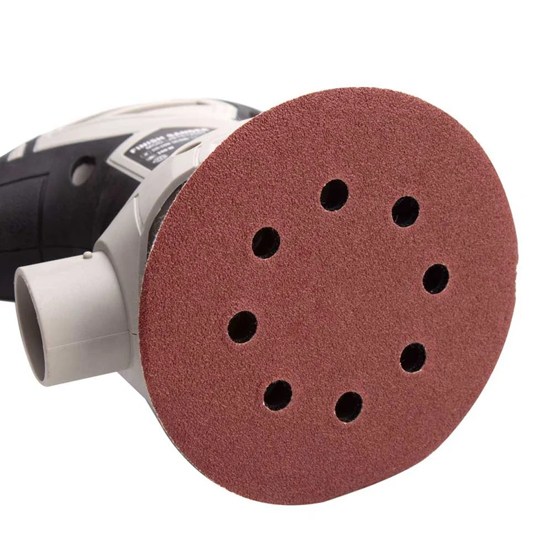 50 шт. 5 дюймов 125 мм круглая наждачная бумага восемь отверстий диск песочные листы