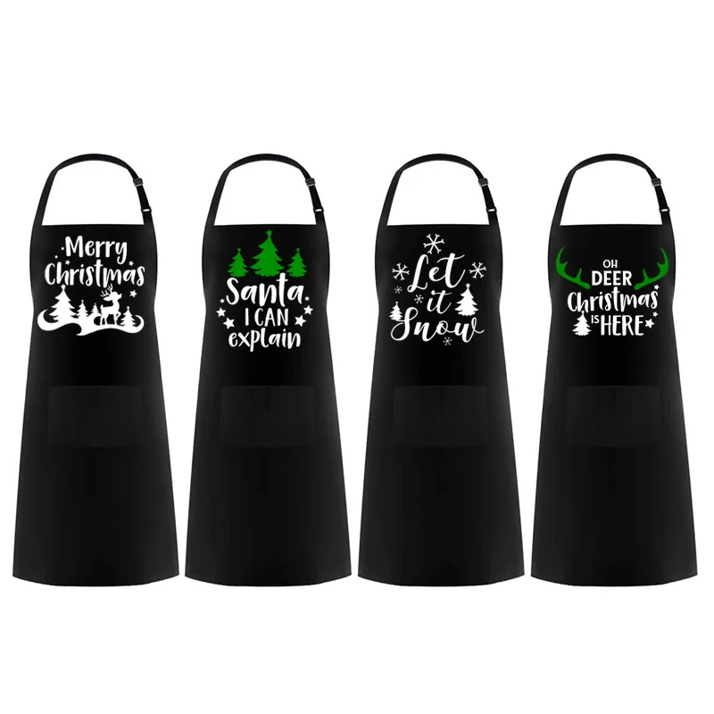 

Oh Deer Christmas is Here Let It Snow Santa я могу объяснить фартук Счастливого Рождества вечеринки праздника семьи подруги ужина барбекю подарок