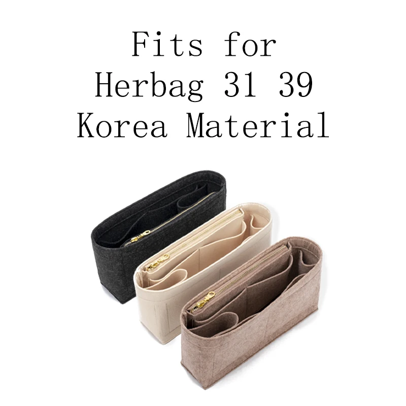 Korea Material Insert Bag Organizer for Herbag 31 39 Makeup Handbag Organizer Travel Inner Purse Portable Cosmetic Inside Bags