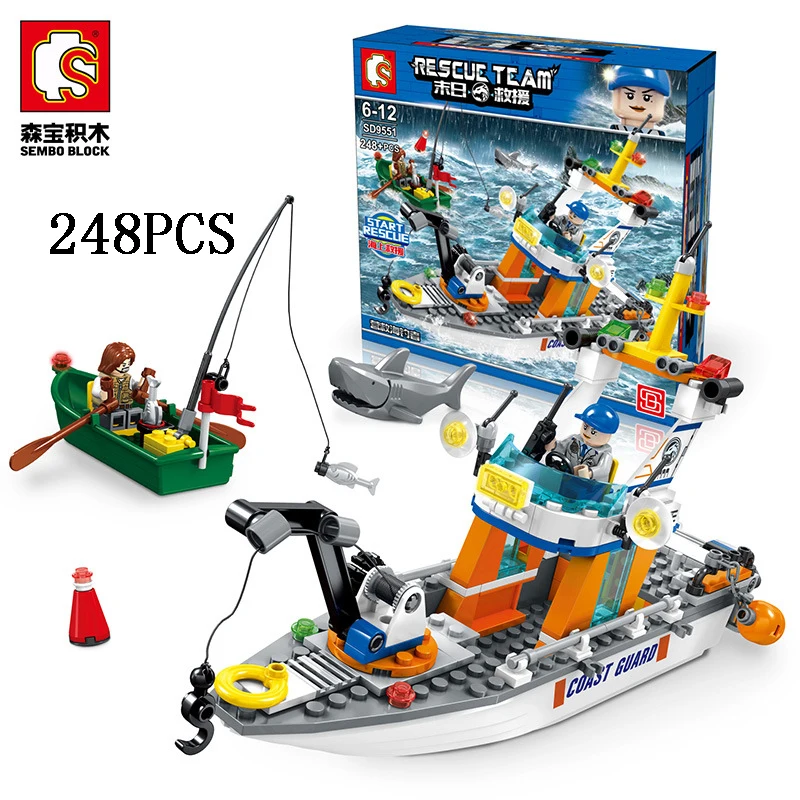 Senbao строительный блок морской спасательный материнский Корабль Военный пазл