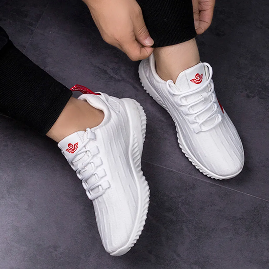 Мужская Вулканизированная обувь Модная Повседневная дышащая на шнуровке