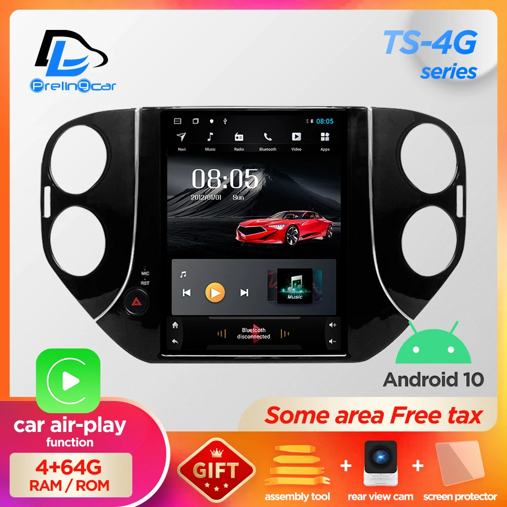 

4G RAM Vertical screen android 10.0 system car gps multimedia video radio player in dash for Volkswagen Tiguan navigaton stereo