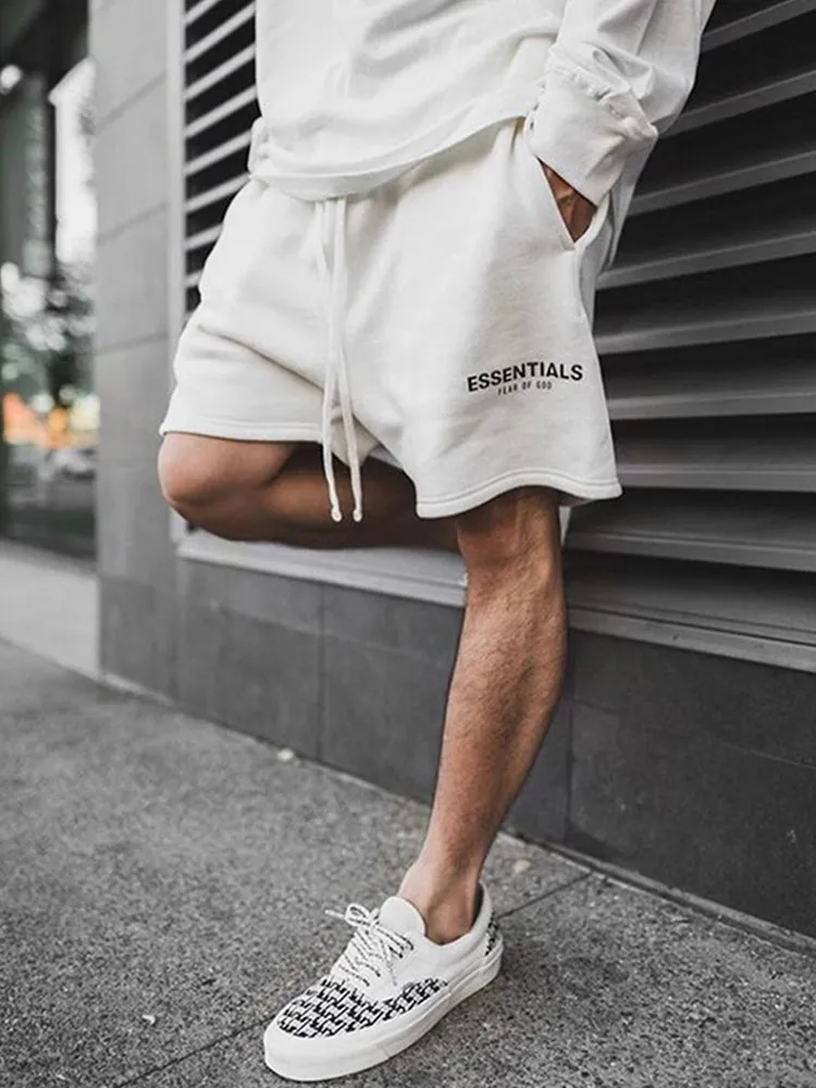 

ESSENTIALS Summer Running Shorts Men casual Sports Jogging Fitness Shorts Training Quick Dry 2021 Gym Men Sport Loose Shorts