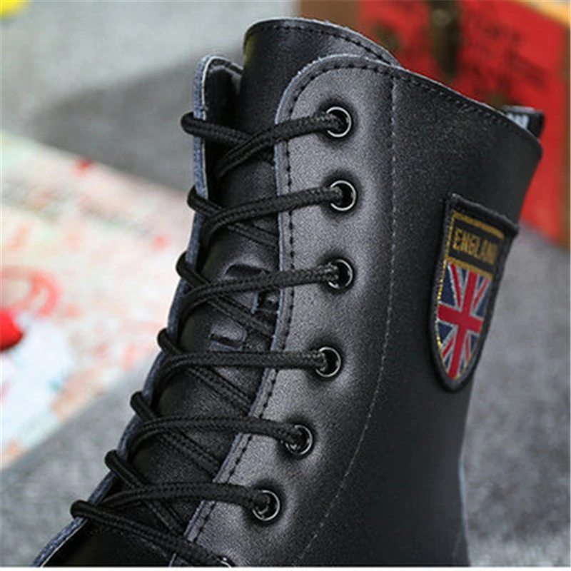 Детские мотоциклетные ботинки из натуральной кожи на осень/зиму | Мать и ребенок