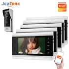 Видеодомофон Jeatone для дома, квартиры, Wi-Fi, 1-5 мониторов, Tuya, дверной звонок, домофон, видеодомофон, AHD 720P
