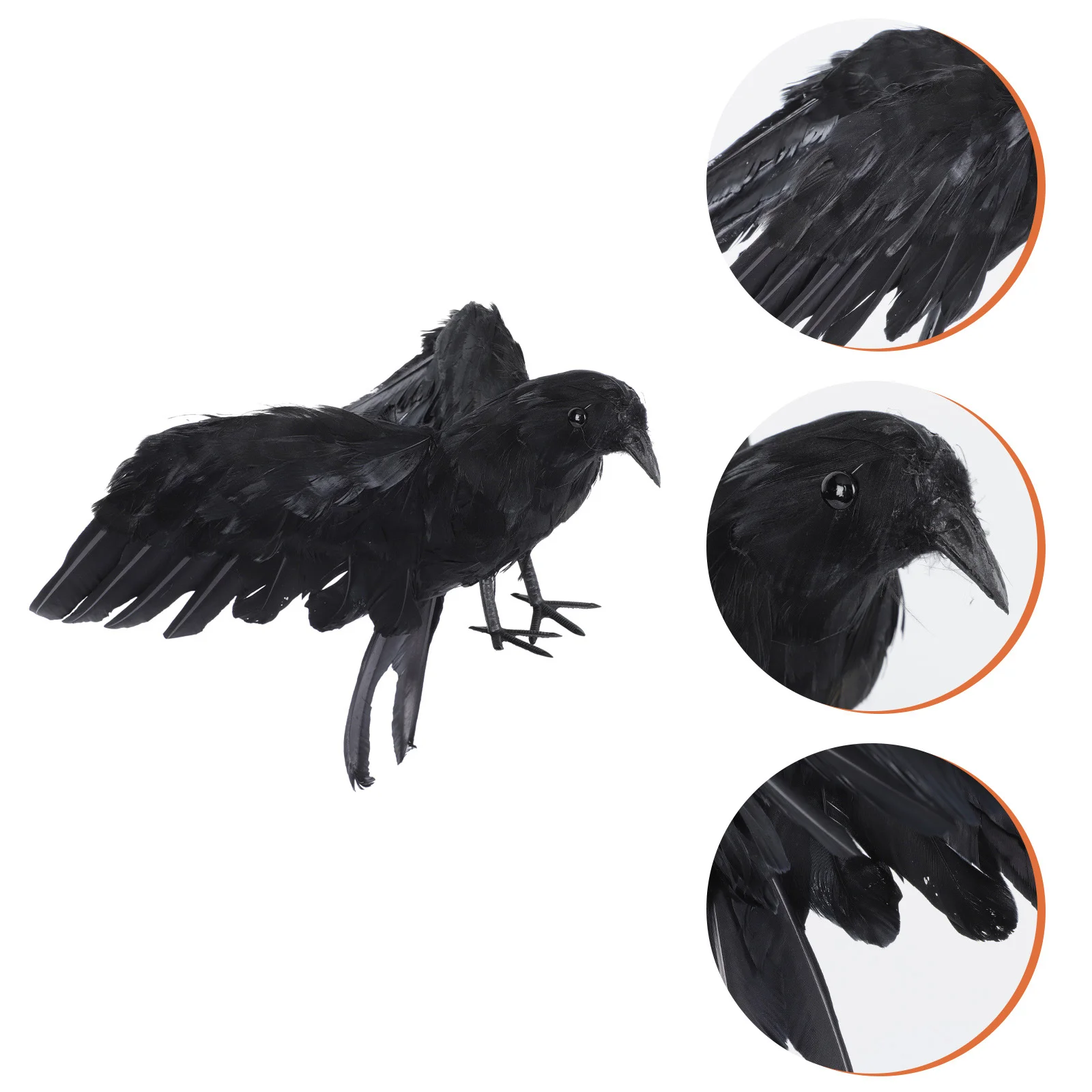 

1Pc Simulation Crow Ornament Crow Shape Prop (Black)