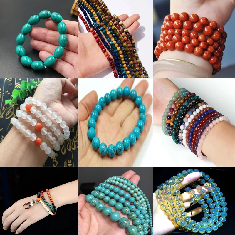 

Natural Stone Beads Lapis Lazuli Round Loose Stone Beads For Jewelry Making DIY Bracelet Earrings Accessories 15'' 4/6/8/10/12mm