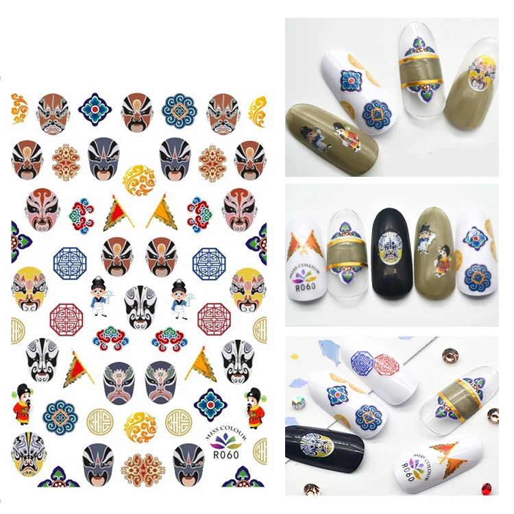 

3D Stickers for Nails Mask Nail Sticker Slider Foil Decals Nail Art Decorations Manicure Accessories