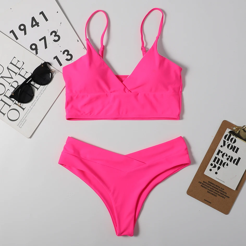 

High Waist Bikini 2020 Women Swimwear Female Swimsuits Black Sexy Thong Bikinis Set Beach Wear Swimming for Women Bathing Suit