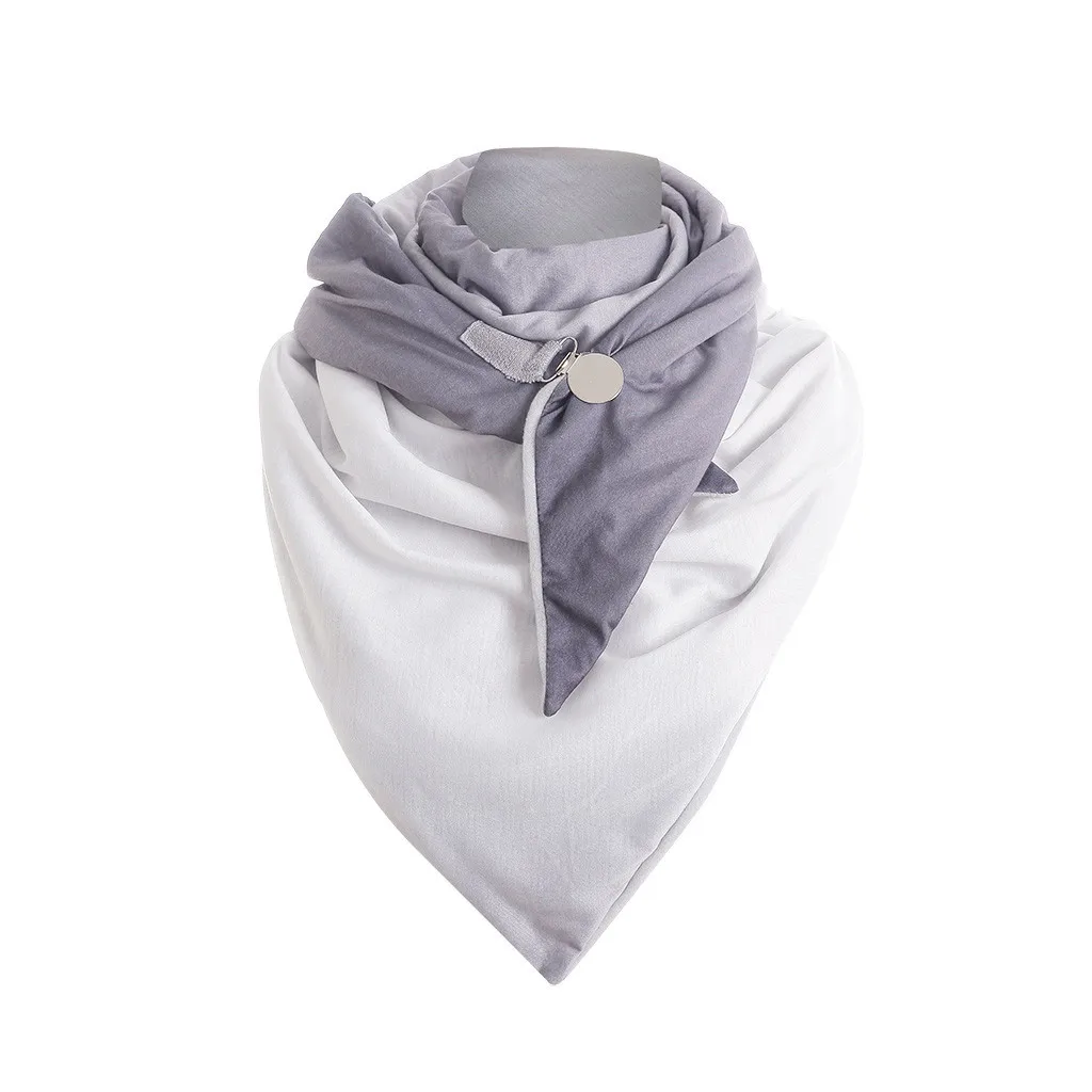 

Fashion Women Scarve Soild Dot Printing Button Soft Wrap Casual Warm Scarves Shawls fashion Leisure Comfortable soft personality