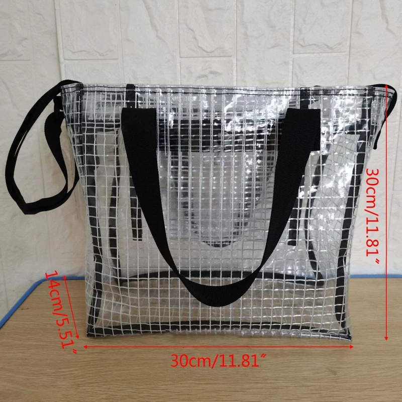 

Fashion PVC Anti-static Handbag Shoulder Satchel Women Transparent Bag for Teenager Student