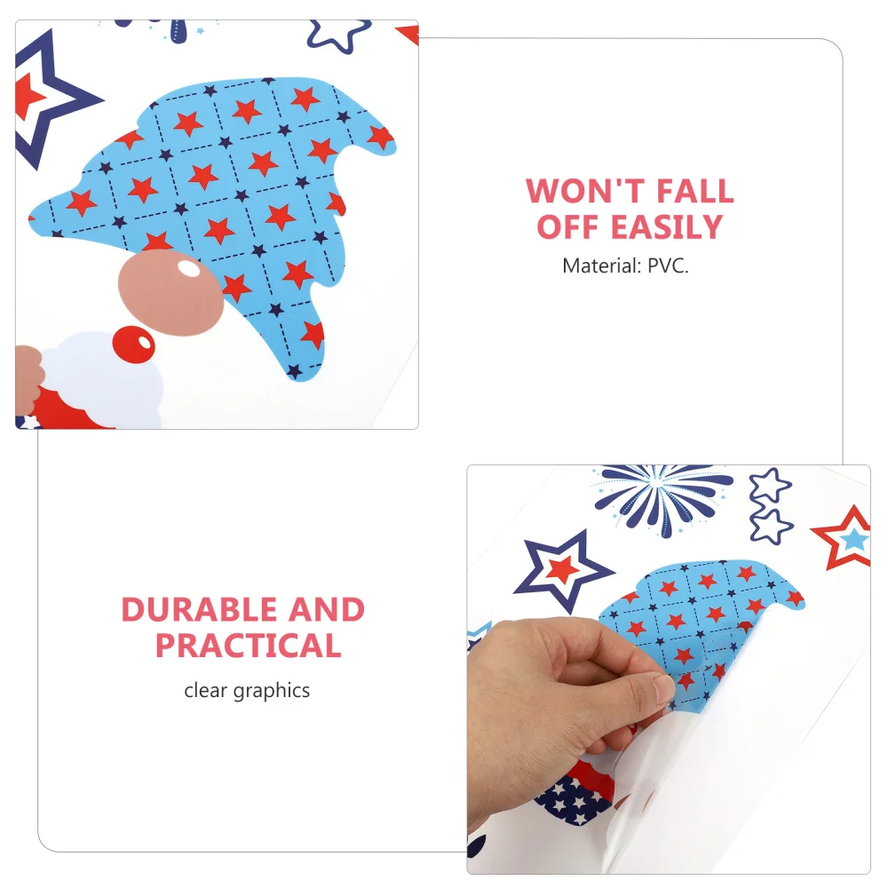 

Sheets Adorable Wall Stickers Party Decors Independence Day Stickers Wall Art