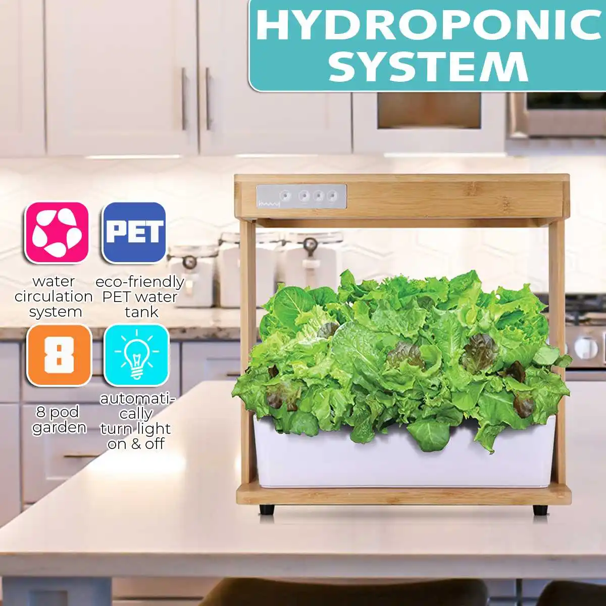 Nursery Flower Planting Box Intelligent Hydroponic Planter Soilless Cultivation Equipment Automatic Water Absorbing Flower Pot