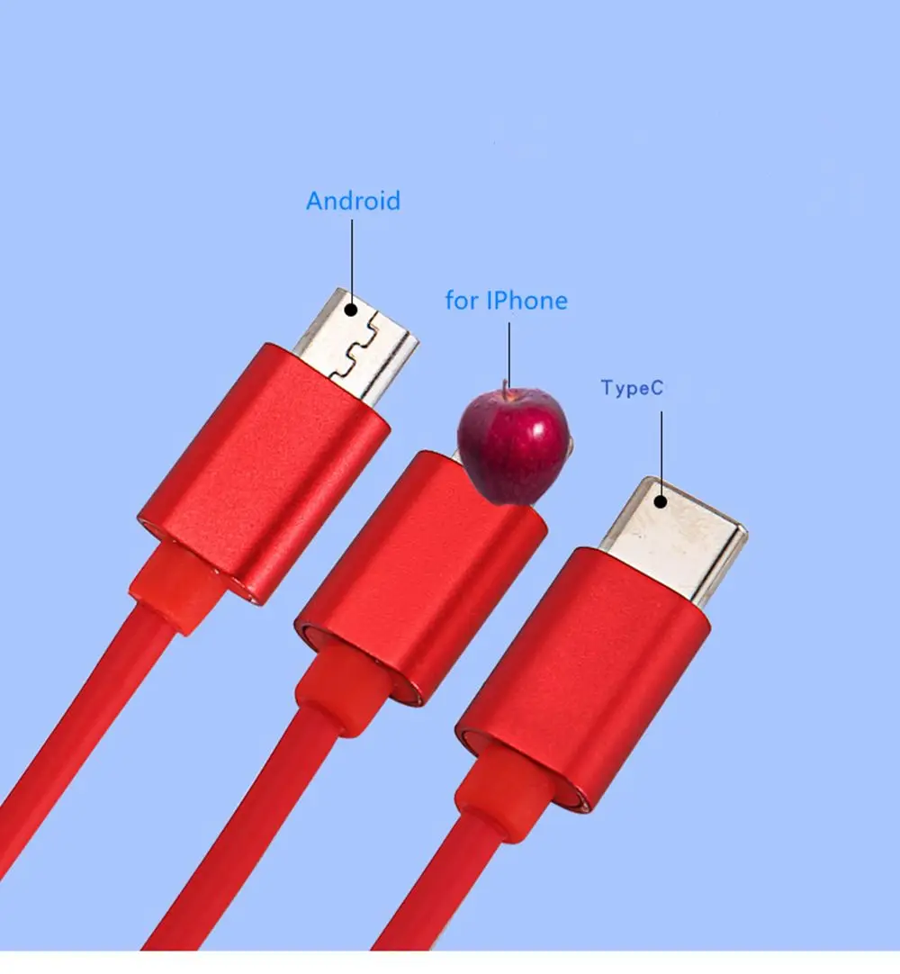 Многофункциональный USB-кабель 3 в 1 прочный кабель для быстрой зарядки выдвижной