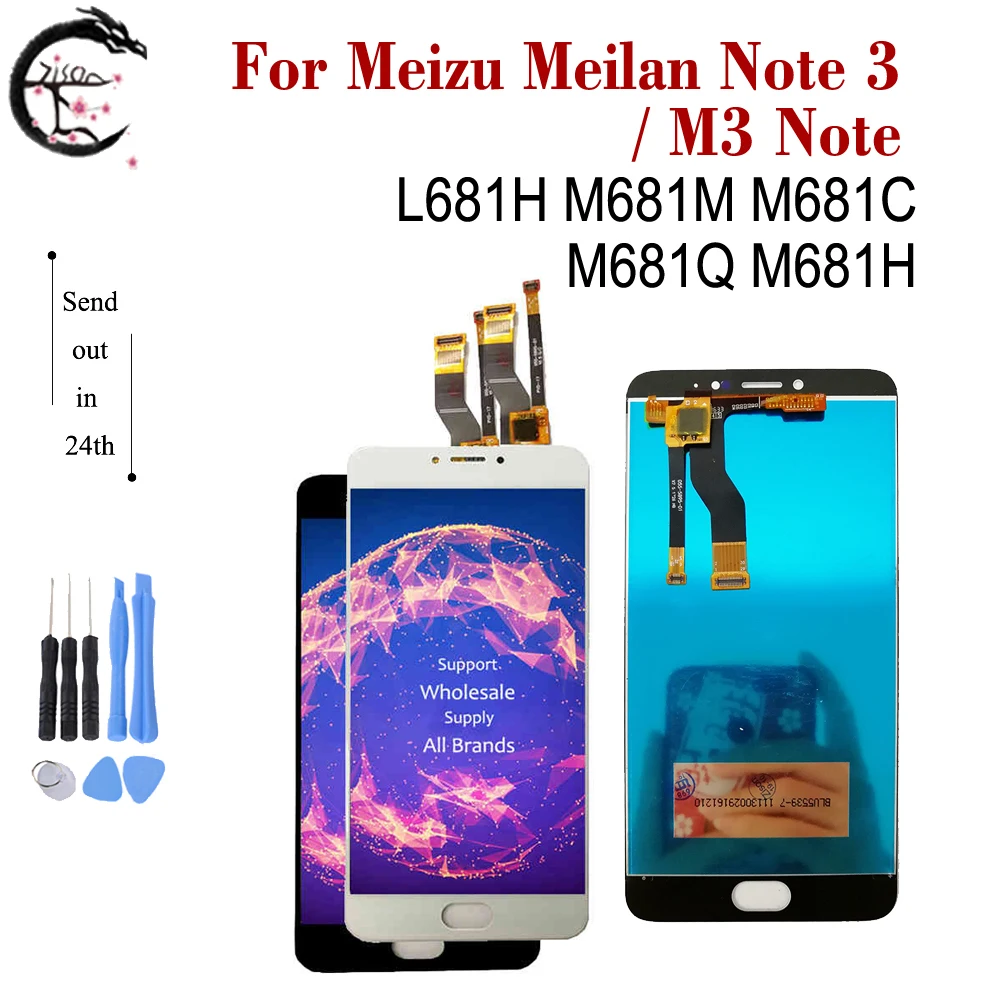 ЖК дисплей с рамкой для Meizu meilan Note 3 L681H M3 M681H кодирующий преобразователь
