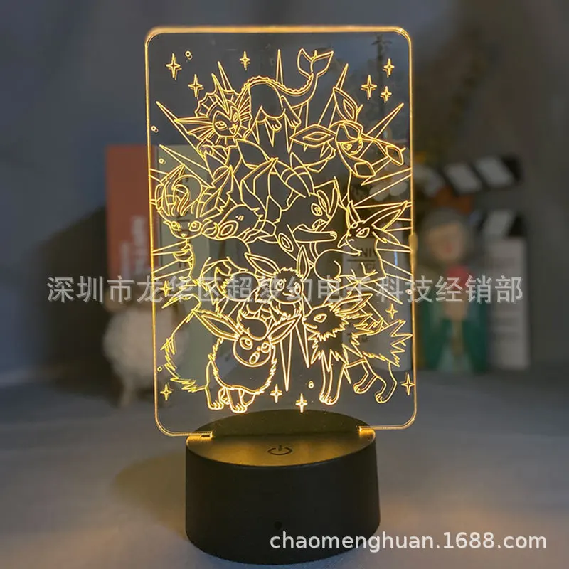 

Pokemon 3D night light Pikachu led cartoon decoration table lamp indoor lighting bedroom dress up birthday Christmas gift toys