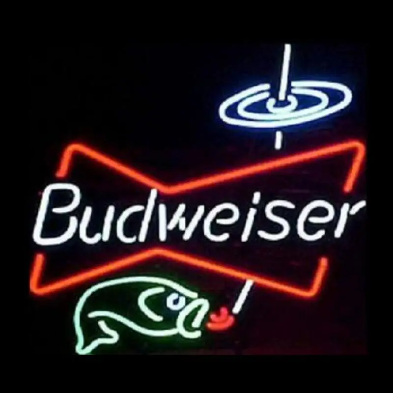 Стеклянный неоновый светлый пивной бар Budweiser на заказ|Подвесные светильники| |