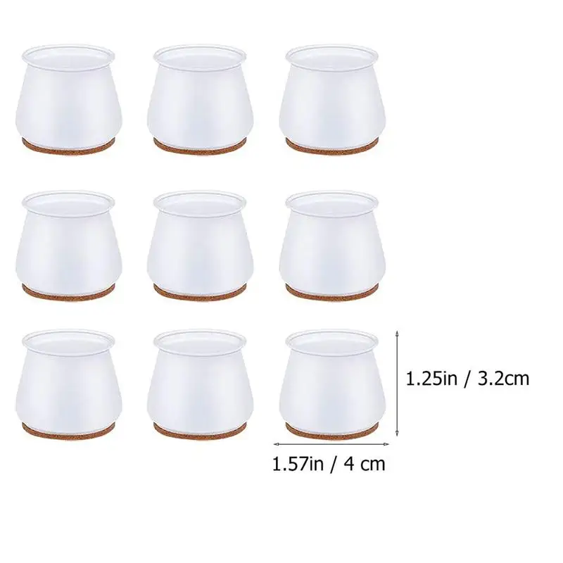 

16Pcs Round Shape Table Feet Mat Chair Feet Caps Non-skid Feet Protectors
