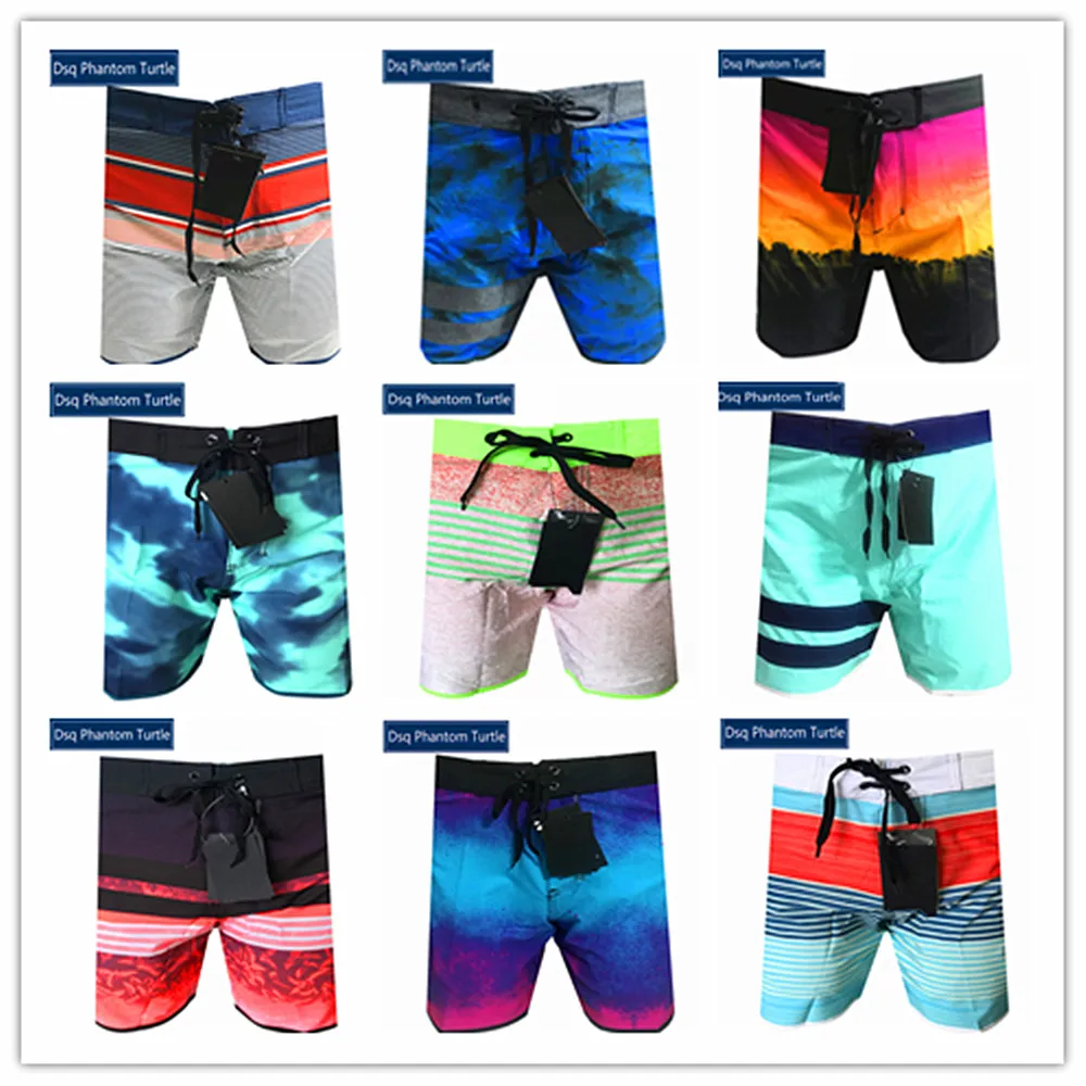 

2021 Bermuda Brand Spandex Mens Hawaiian Shorts Dsq Phantom Turtle Beach Board Shorts Swimwear Elastic Male Swimtrunks Quick Dry