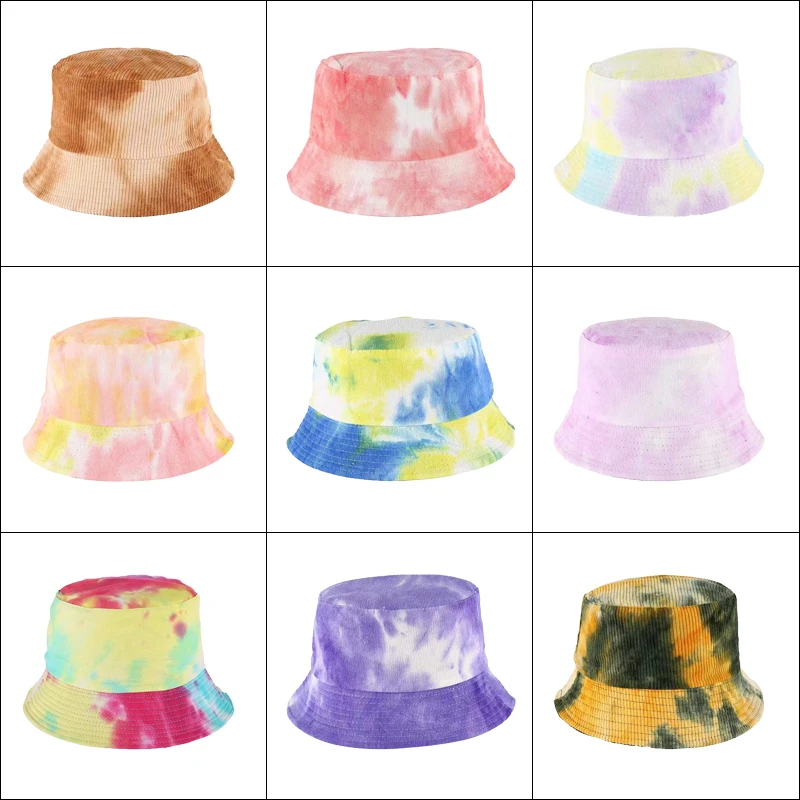 

Autumn and Winter Plain Bucket Hat Fashion Double-Sided Corduroy Women's Fisherman Cap Sun Hat