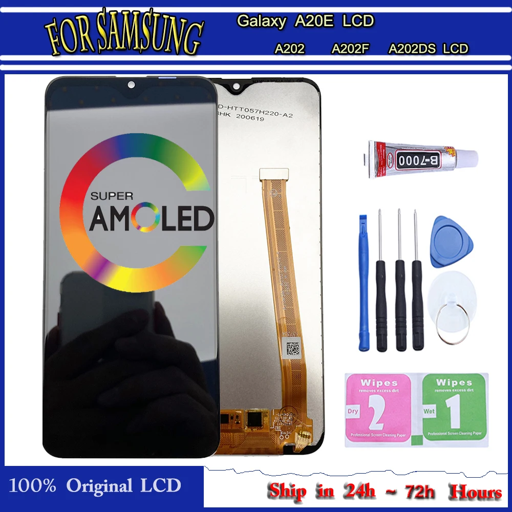 ЖК дисплей INCELL для Samsung A20e A202 A202F A202DS сенсорный дигитайзер в сборе|Экраны
