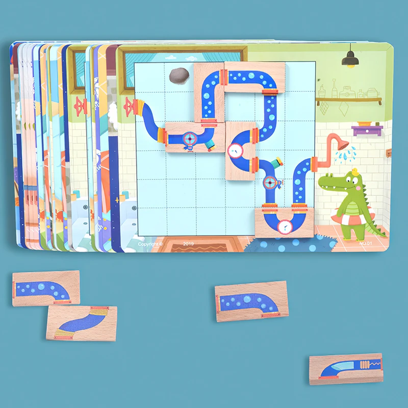 

Playful Challenges Children Educational Toys Help Little Crocodile Bathing Maze Game Puzzle Training Thinking Toy Gift